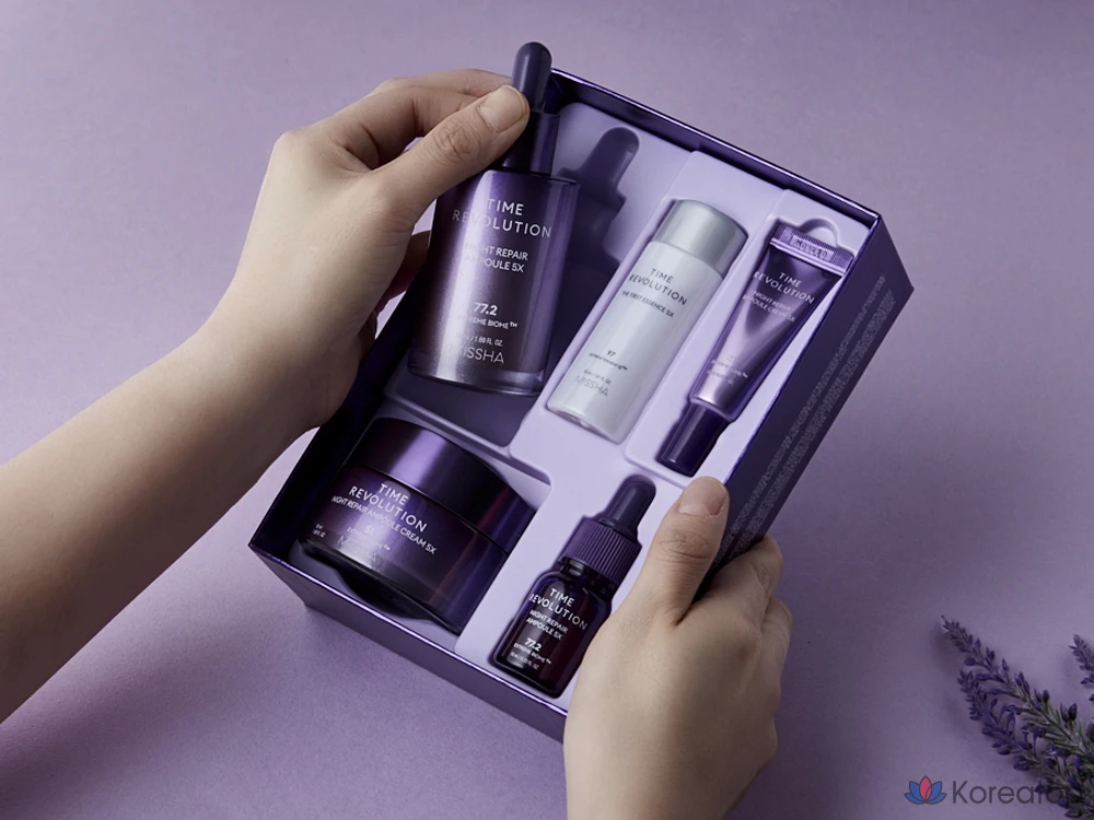 Набор Missha Time Revolution Night Repair из 2 предметов (5 шт.), 1 комплект.