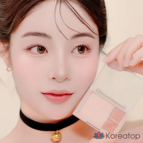 Многофункциональная палетка для румян и глаз Dinto, 3 цвета, 764 персиковых оттенка, 1 шт., фото 2