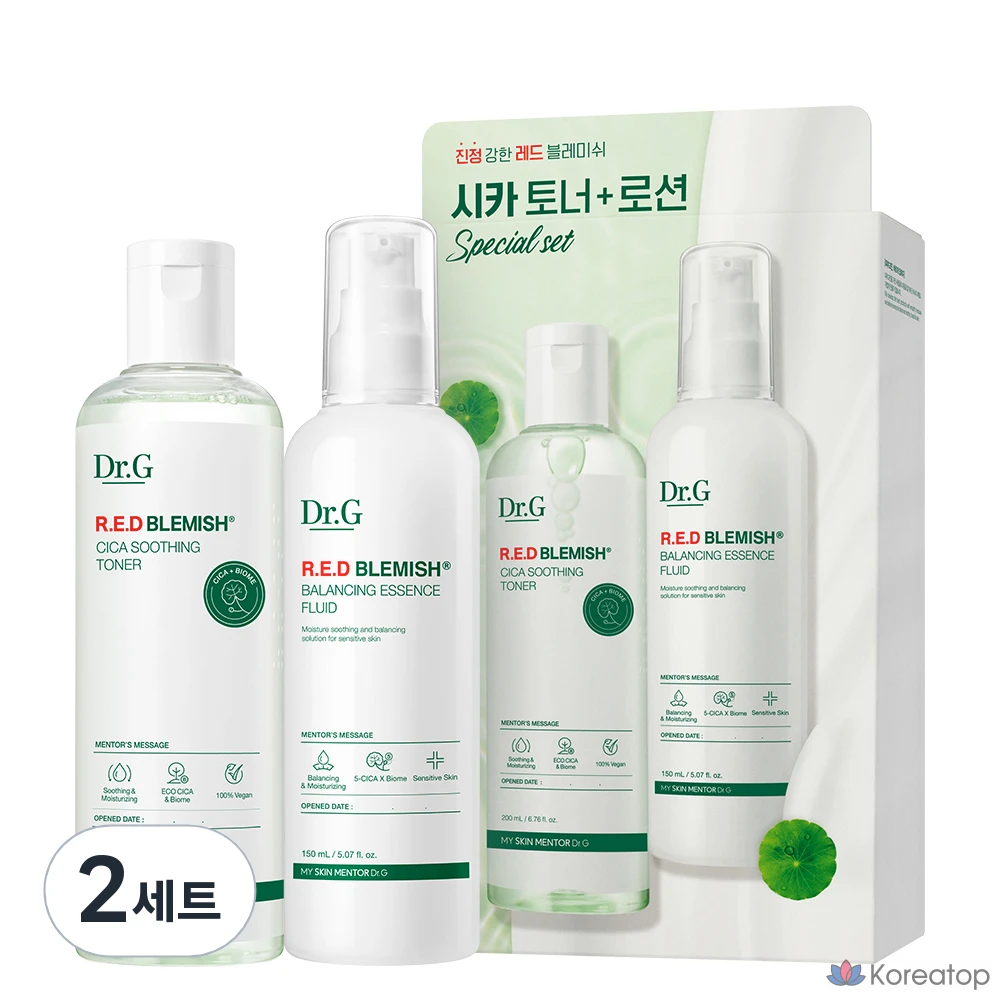 Dr.G Red Blemish Cica Toner 200 мл + Lotion 150 мл (2 набора)
