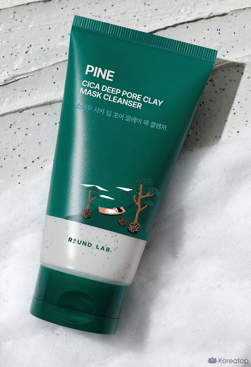 Очищающая маска для лица Round Lab Pine Cica Deep Pore Clay Pack Cleanser, 1 шт., 150 мл