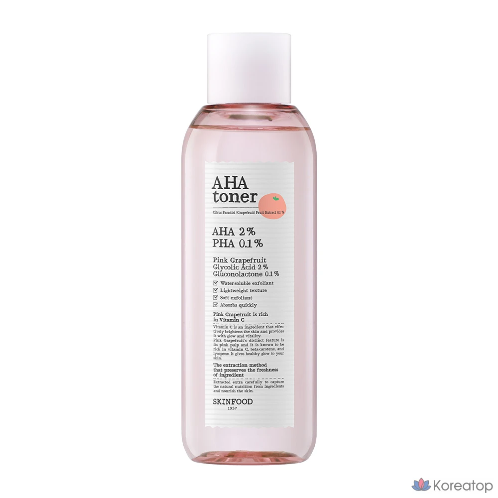 Тоник Skinfood с розовым грейпфрутом и AHA-кислотами, 200 мл, 1 шт.
