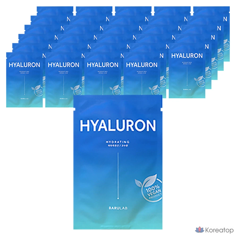 Barulab The Clean Mask Pack Hyaluronic Acid High Moisture, 40 Sheets, 1 Pack
