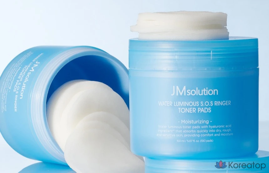 JM Solution Water Glow SOS Ringer Moisture Toner Pad, 150 мл, 1 шт., 100 листов