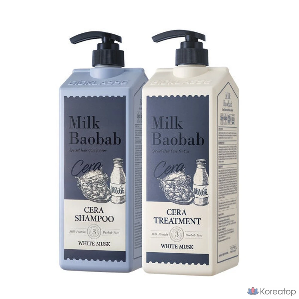 Шампунь Sera 1,2 л + средство для ухода 1,2 л White Musk, 1 комплект