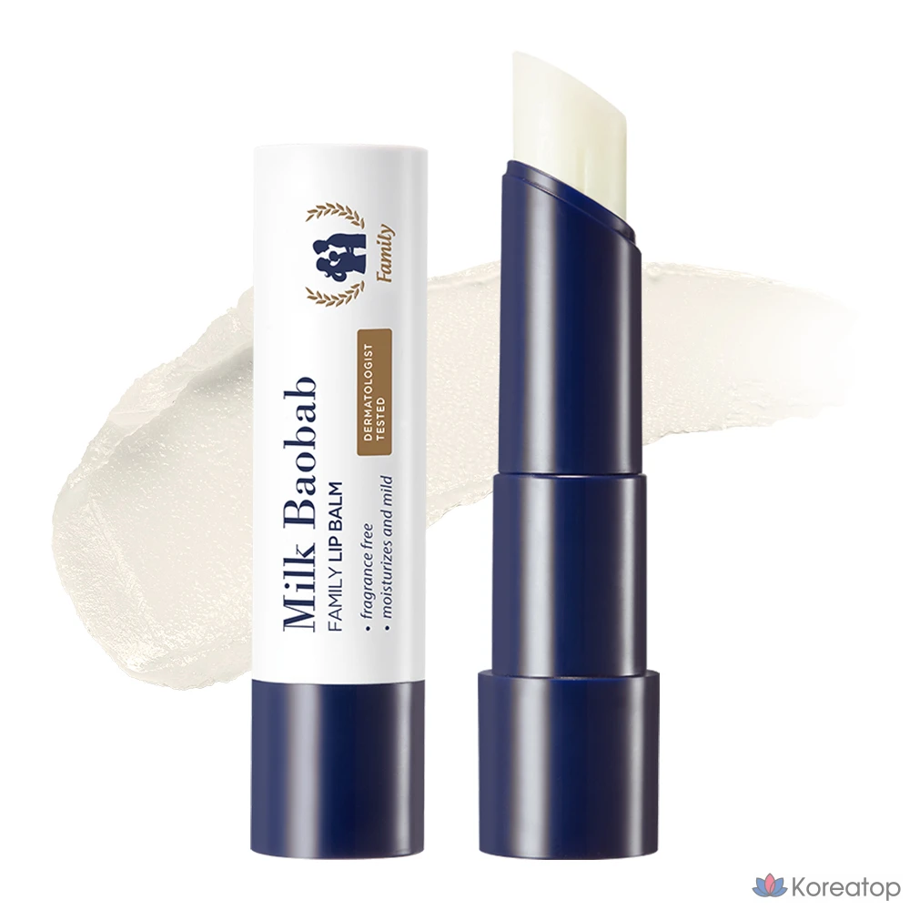 Бальзам для губ Milk Baobab Family, без запаха, 3,5 г, 1 шт.