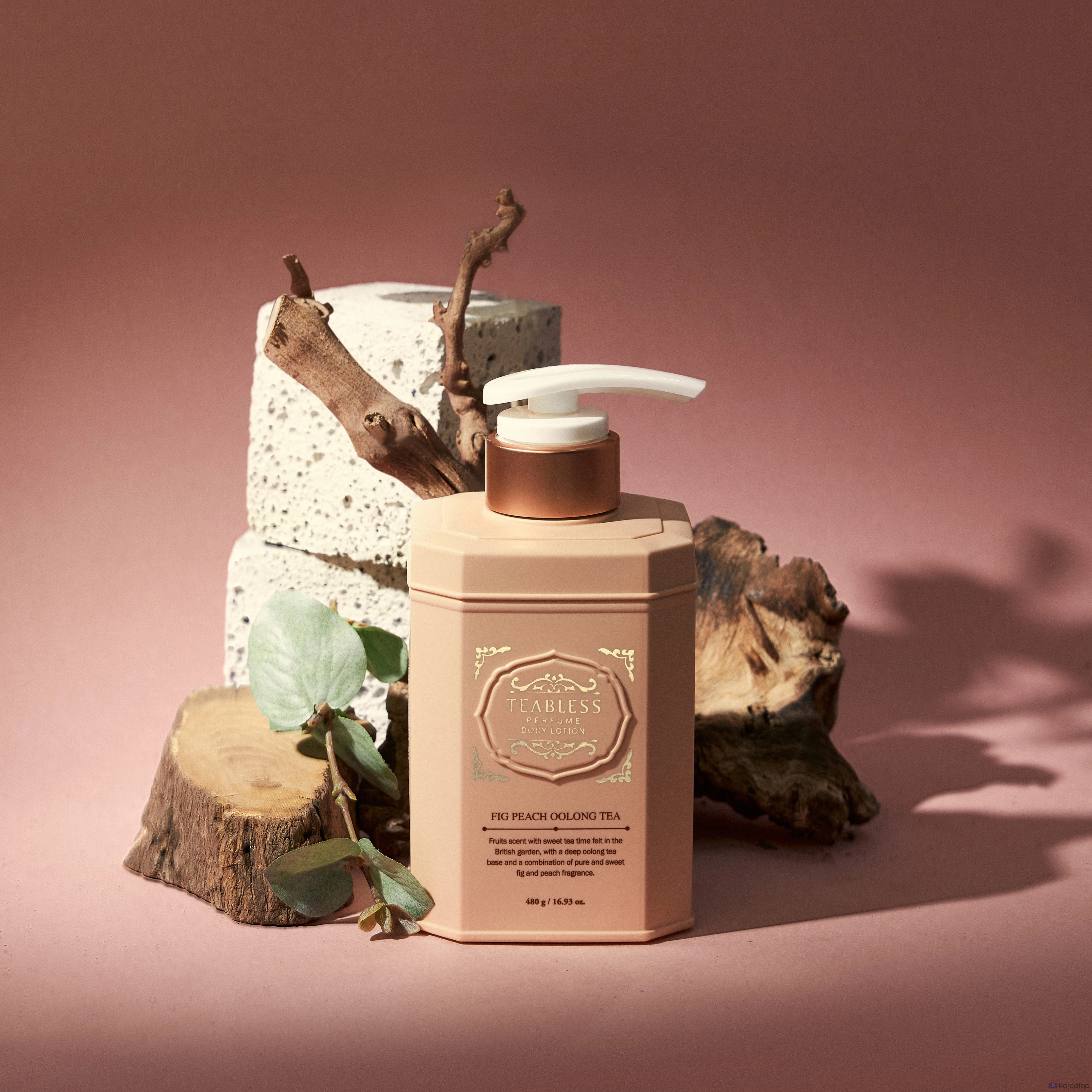 Парфюмерный лосьон для тела TEABLESS с ароматом чая улун, инжира и персика, 480 г, 1 шт.