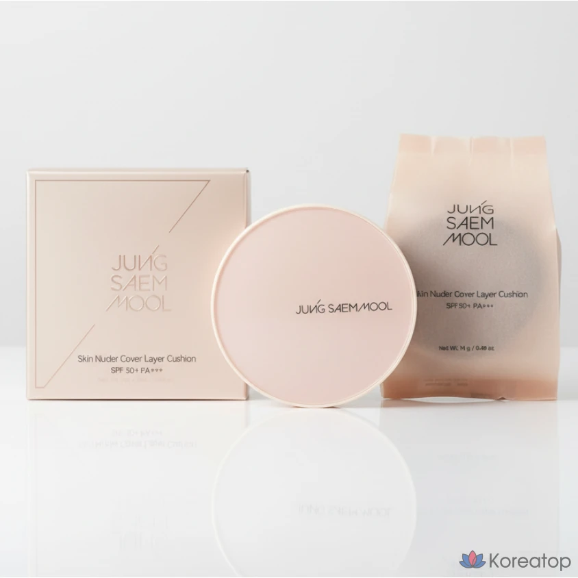 Тональный крем Jungsaemmool Skin Nude Cover Layer Cushion 19 Fairlight, 14 г, сменный блок 14 г, 1 шт.