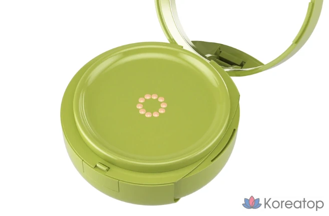 Тональный крем-кушон Unleashia Satin Wear Healthy Green, 15 г, цвет бисквитный, 23W, 1 шт., фото 2