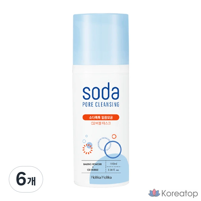 Очищающая пенка для лица Holika Holika Soda Tok Tok Pore Cleansing O2 Bubble Mask Cleansing Foam, 100 мл, 6 штук