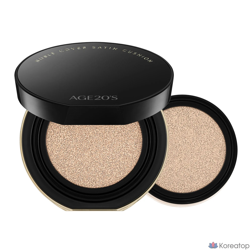 Набор тональных кремов Noble Cover Satin Cushion 12 г + сменный блок 12 г, нейтральный бежевый, 1 шт.