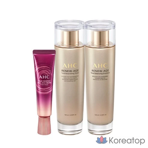 AHC Renew Age Toner + Lotion + Time Rewind Eye Cream 30ml, 9 наборов