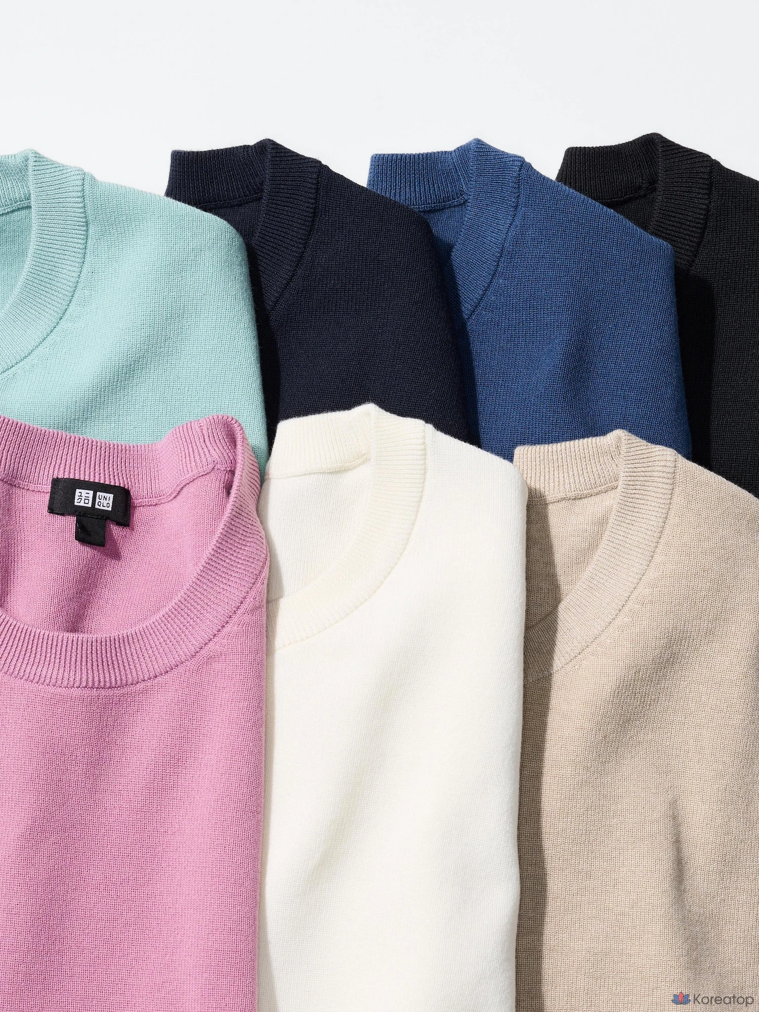 Футболка с коротким рукавом Uniqlo Washable Milano Rib Knit T-Shirt
