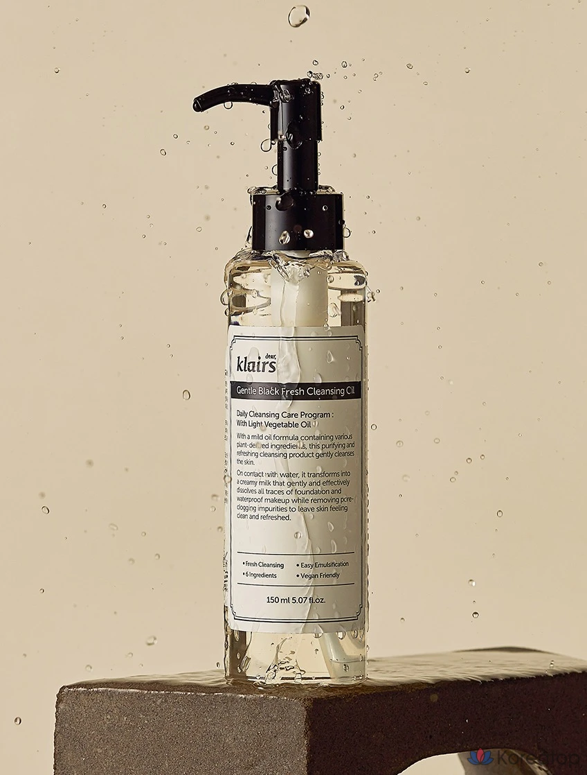 Очищающее масло Dear, Klairs Gentle Black Fresh, 1 шт., 150 мл, фото 3