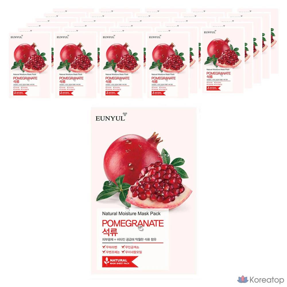 Натуральная маска для лица Eunyul с гранатом, 1 упаковка, 250 листов.