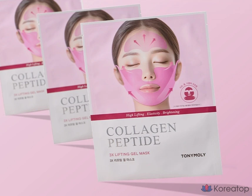 Гелевая маска Tony Moly Collagen Peptide 3X Lifting Gel Mask, 1 упаковка, 5 упаковок
