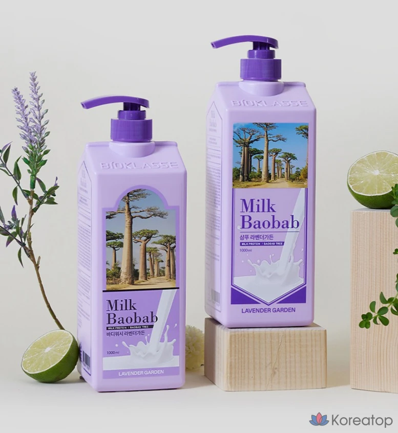 Гель для душа Milk Baobab с ароматом лаванды, 1 л, 1 шт.