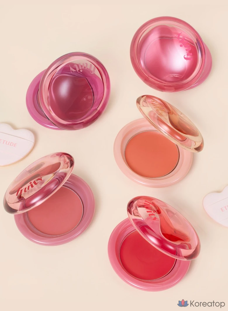 Бальзам для губ и щек Etude House Fruity Blur Balm, 1 шт., оттенок «Красный томат»., фото 3