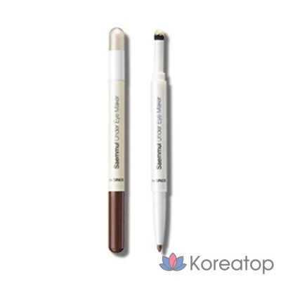 Подводка для глаз двойного типа The Saem Aegyo Sal Maker, 4 шт. Aegyo Chubby Ivory, 1 шт.