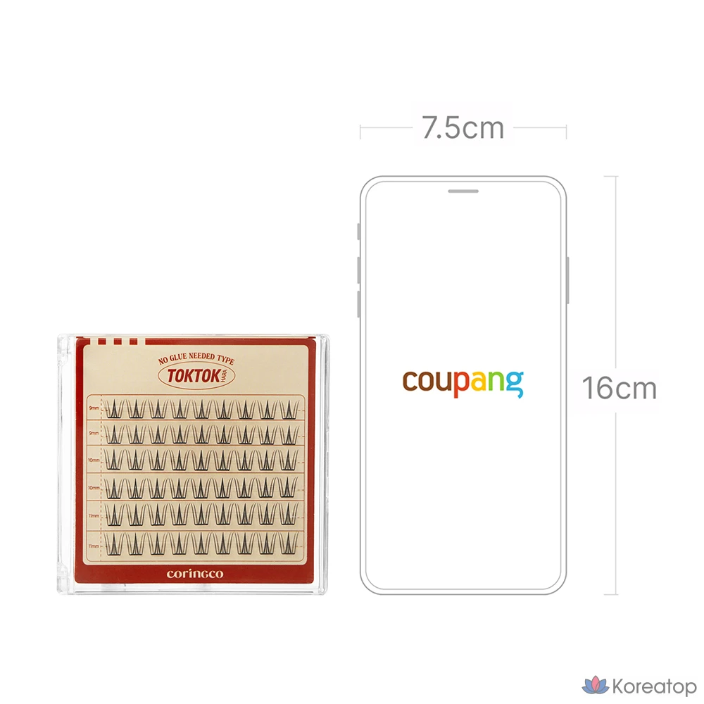 Накладные ресницы Corinco TokTok Hara без клея, цвет Cherry Cock, 1 шт.