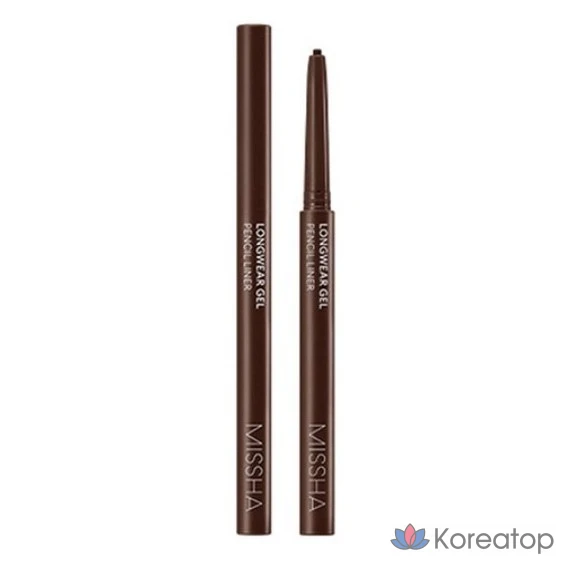 Гелевый карандаш для глаз Missha Longwear Gel Pencil Liner, 0,14 г, кирпично-коричневый, 1 шт.