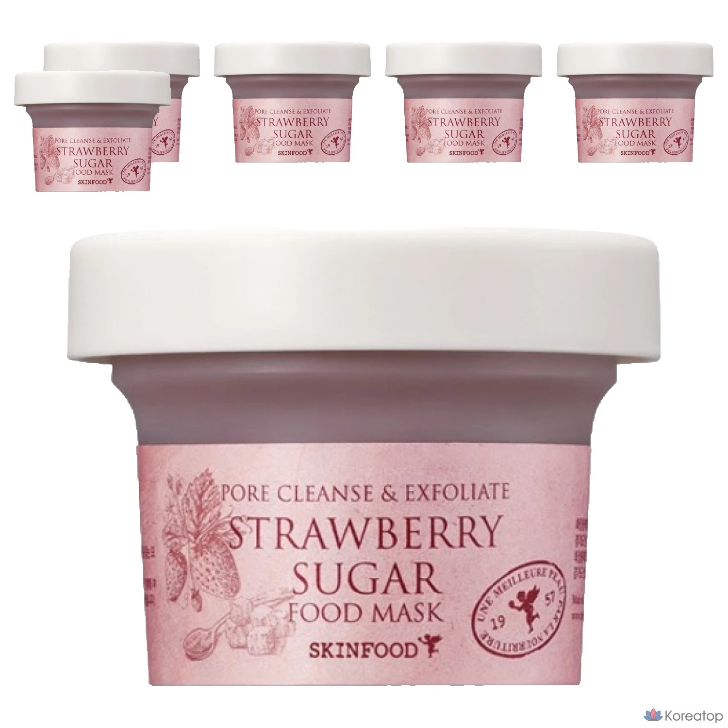 Skinfood Клубничная сахарная маска для лица, 120 г, 1 упаковка, 6 штук