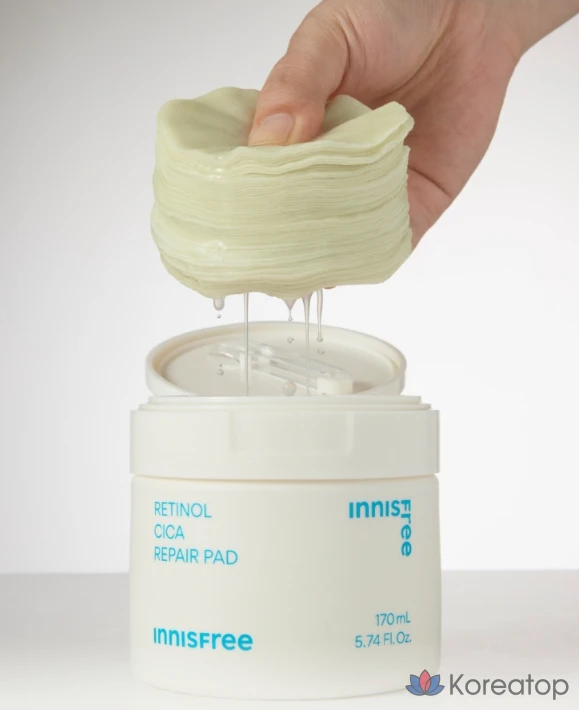 Подушечки для удаления пятен Innisfree Retinol Cica, 170 мл, 1 шт.