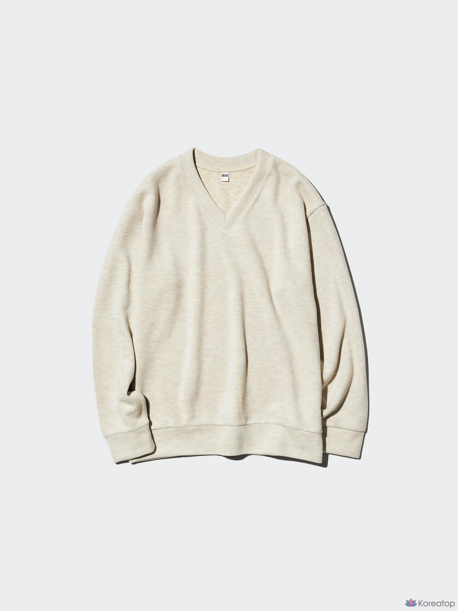 Футболка Uniqlo Rib Knit Fleece V-Neck T