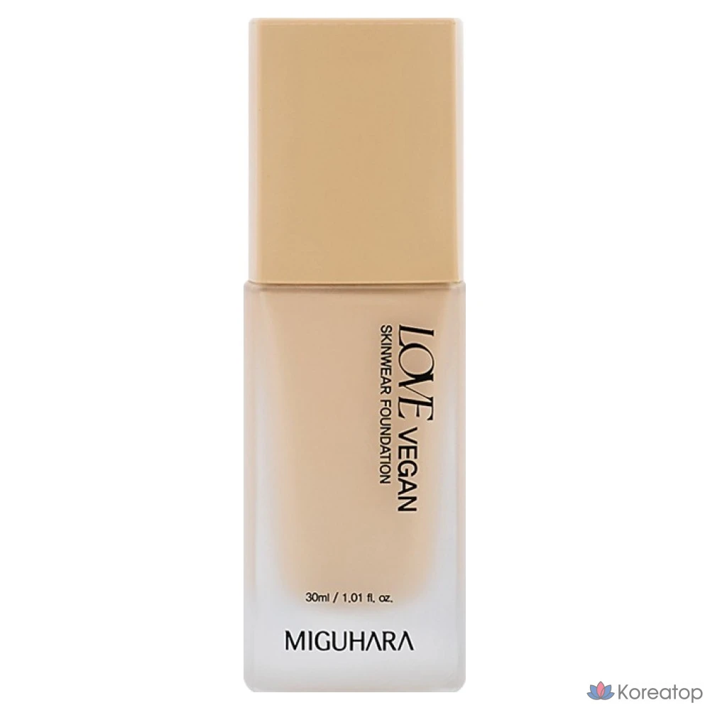 Тональный крем Miguhara Love Vegan Skinwear Foundation 30 мл SPF30 PA+++, № 21, 1 шт.