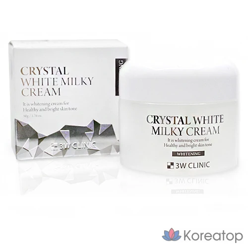 Крем для лица 3W Clinic Crystal White Milky Cream, 50 г, 1 шт.