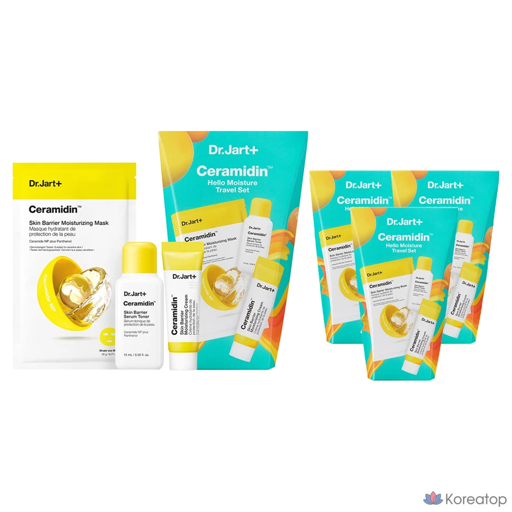Дорожный набор Dr. Jart+ Ceramidin Hello Moisture из 3 предметов (4 комплекта)