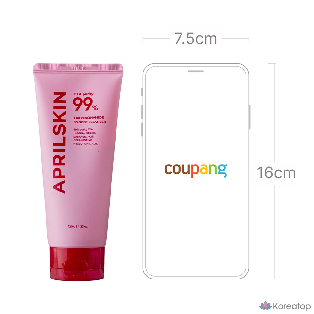 April Skin TXA Niacinamide Toning Shot 99 Deep Cleanser, 1 шт., 120 г