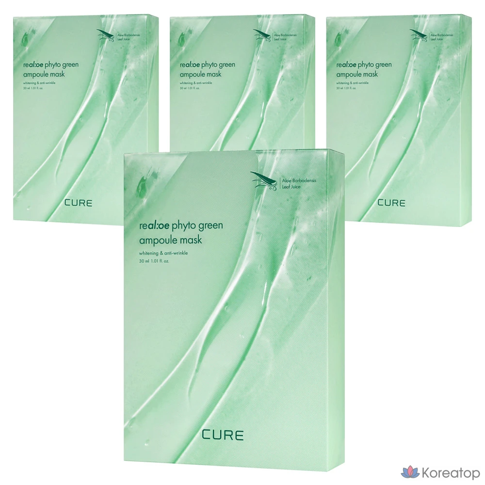 Маска-ампуль KIM JEONG MOON Aloe La Sense Loe Cure Realoe Phyto Green, 10 штук, 4 упаковки