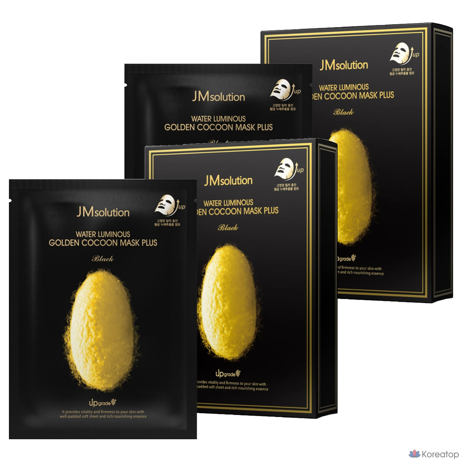 Тканевая маска для лица JM Solution Water Glow Golden Cocoon Mask Plus, 20 шт.