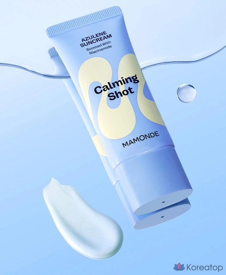 Солнцезащитный крем Mamonde Calming Shot Azulene Sunscreen SPF50+ PA++++, 35 мл, 1 шт.