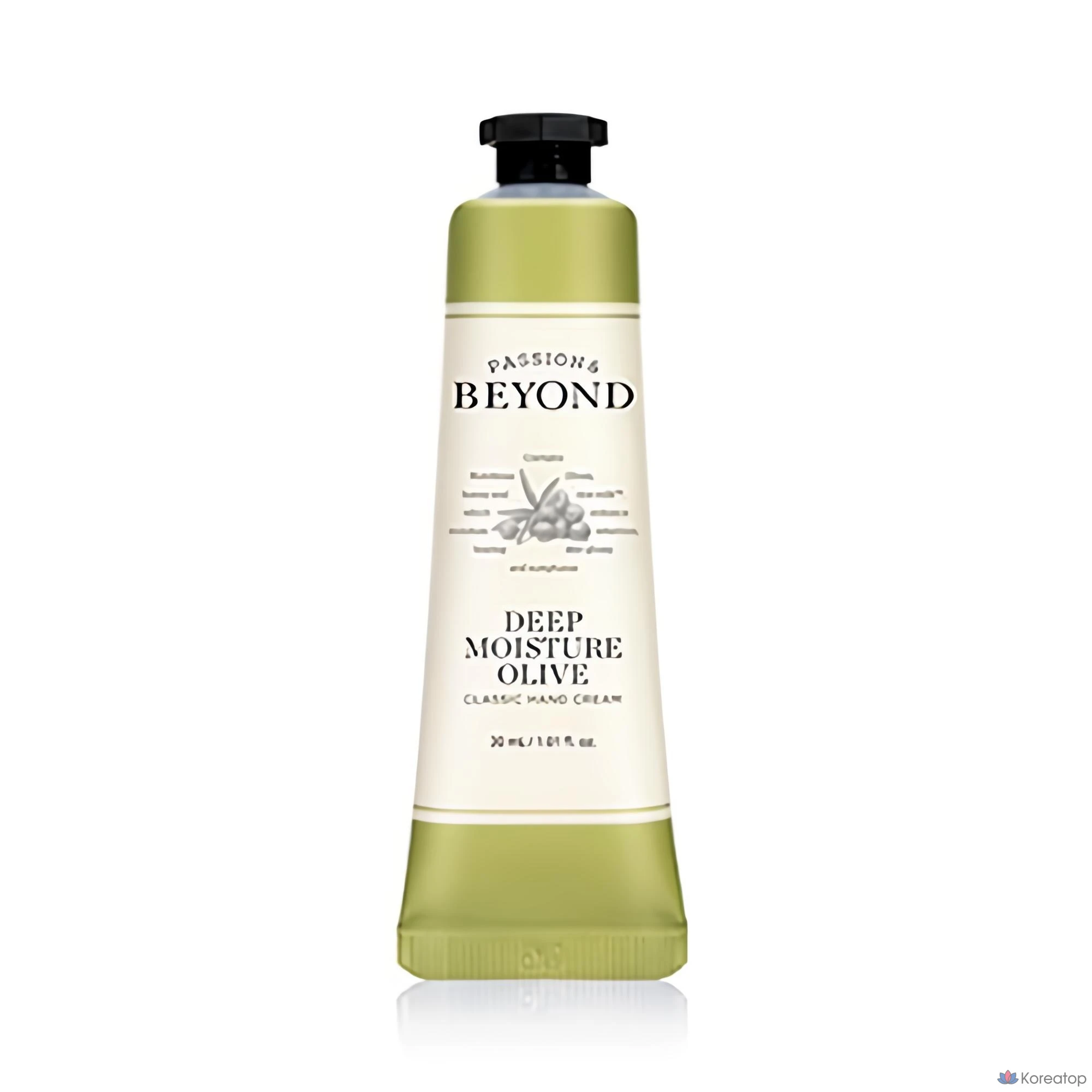 Крем для рук BEYOND Classic, глубокое увлажнение, оливково-зеленый, цветочный мускус, 30 мл, 1 шт.