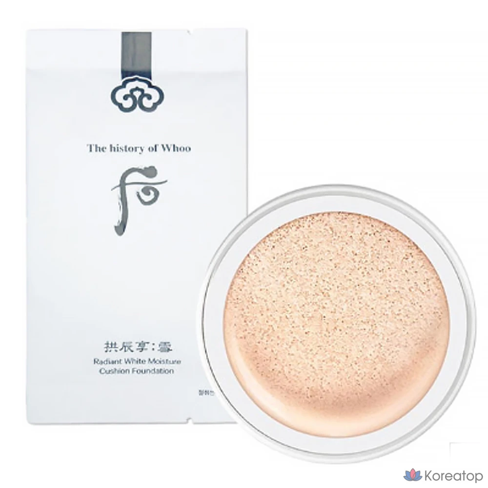 Сменный блок тонального крема The Whoo Gongjinhyang Seol Whitening Moisture Glow Cushion, 13 г, № 23, 1 шт.