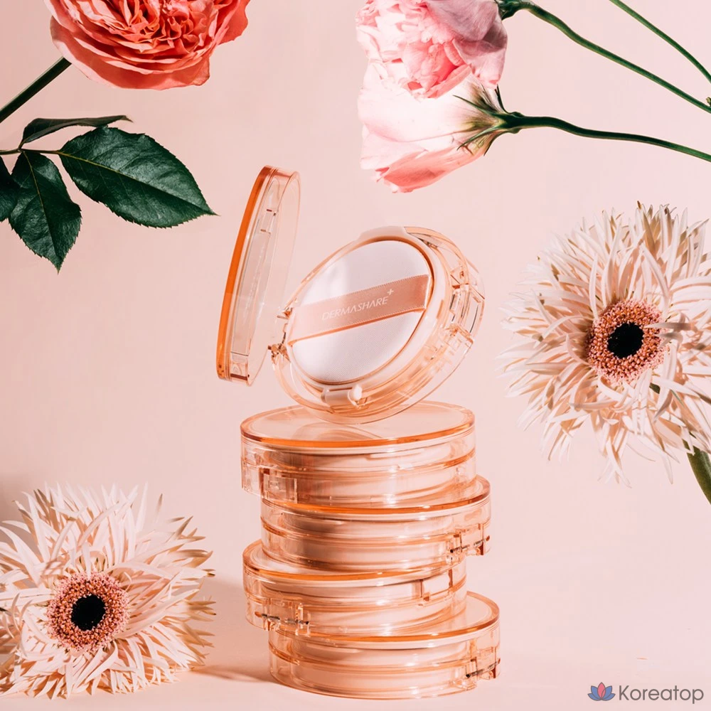 Сменный блок тонального крема Dermashare Vegan Radiant Glow Long-Lasting Air Fixing Cover Cushion Pact, № 21, 1 шт., фото 3