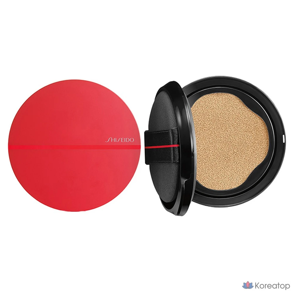 Кушон Shiseido Synchro Skin Glow Cushion Compact Case + Refill, оттенок Golden 2, 13 г, 1 шт.