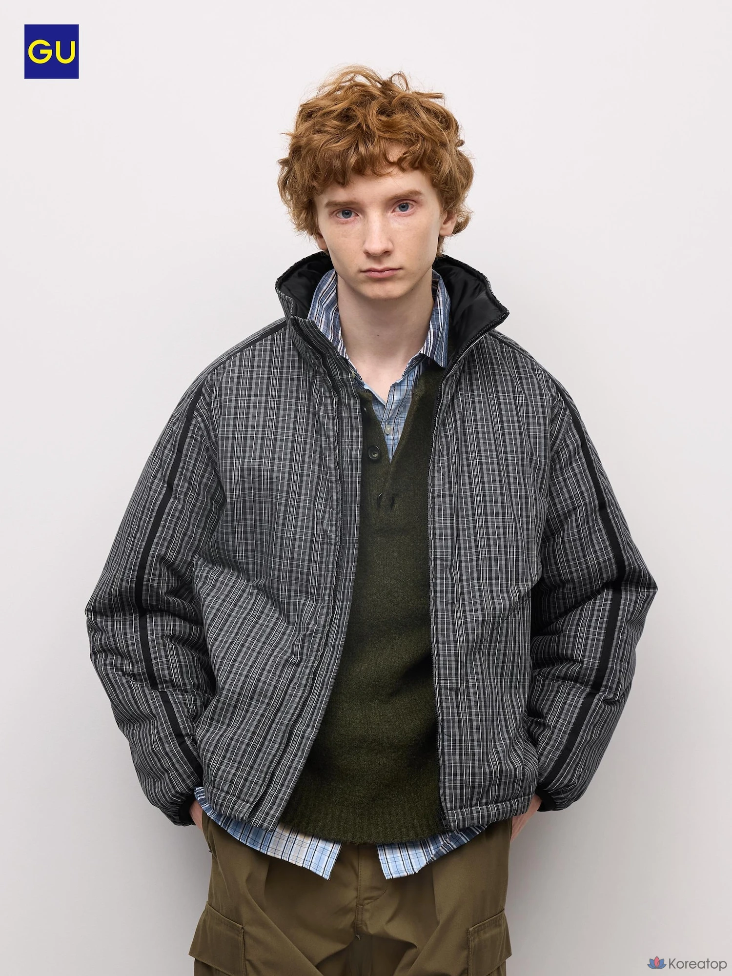 Куртка Uniqlo Padded Stand Check Jacket