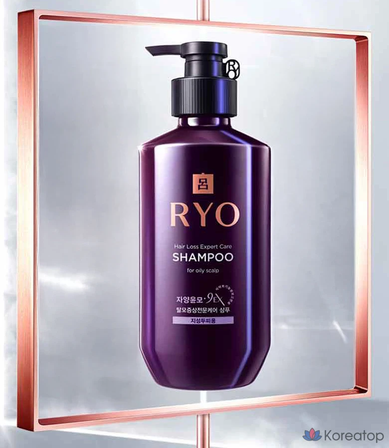 Шампунь Ryo Yangyunmo 9EX для лечения выпадения волос при жирной коже головы, 400 мл, 1 шт.