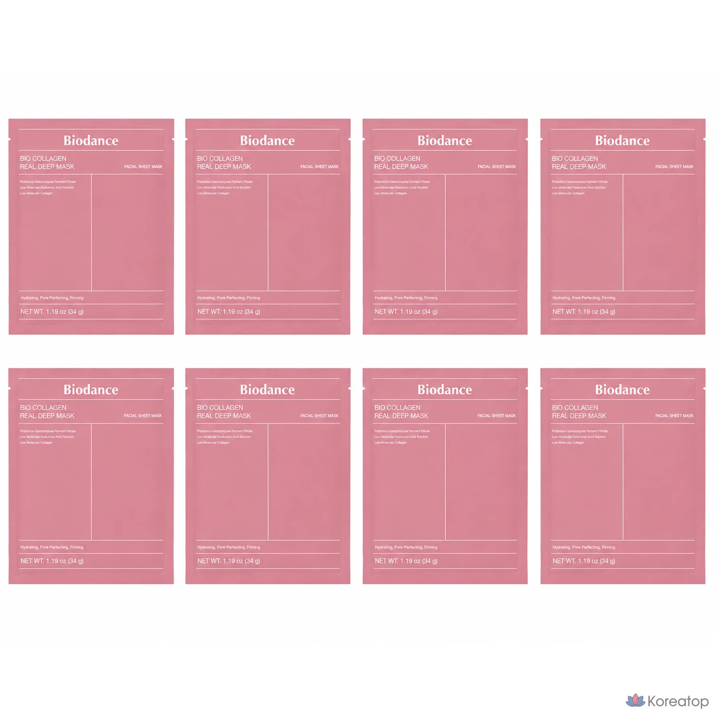 Тканевая маска для лица Biodance Bio Collagen Real Deep Mask, 34 г, 8 шт.