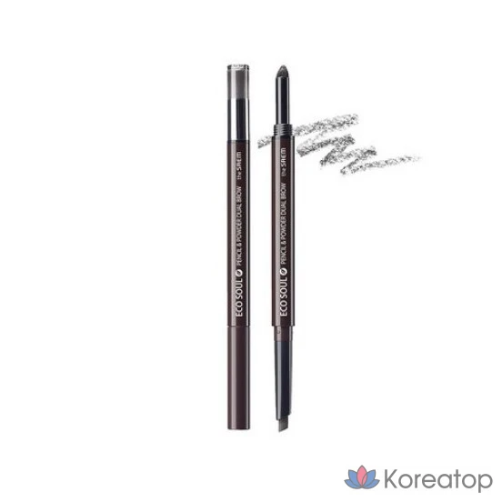 Корректор для бровей The Saem Eco Soul Designing Eyebrow, 03 ТЕМНО-СЕРЫЙ, 1 шт.