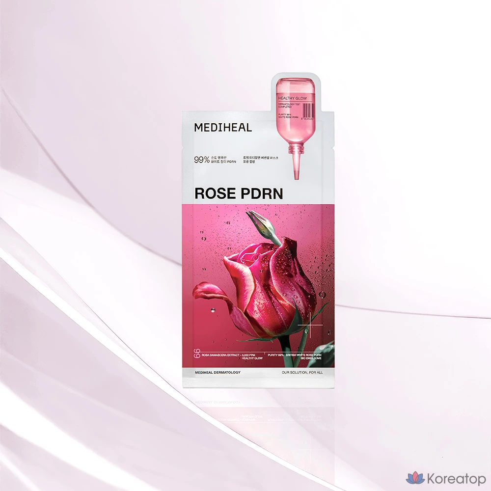 Тканевая маска для лица MEDIHEAL Rose PDRN Essential Mask, 20 шт., фото 8
