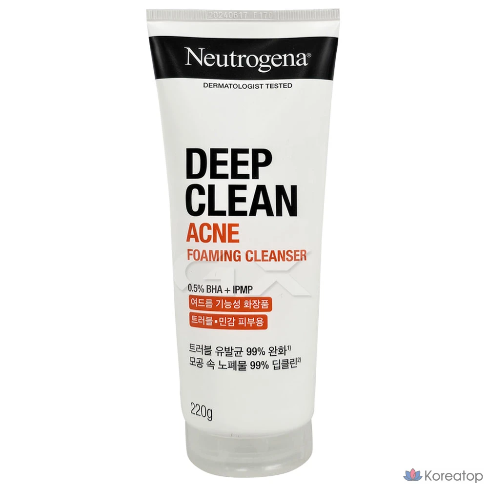 Очищающая пенка Neutrogena Deep Clean Acne Foaming Cleanser, 220 г, 1 шт.