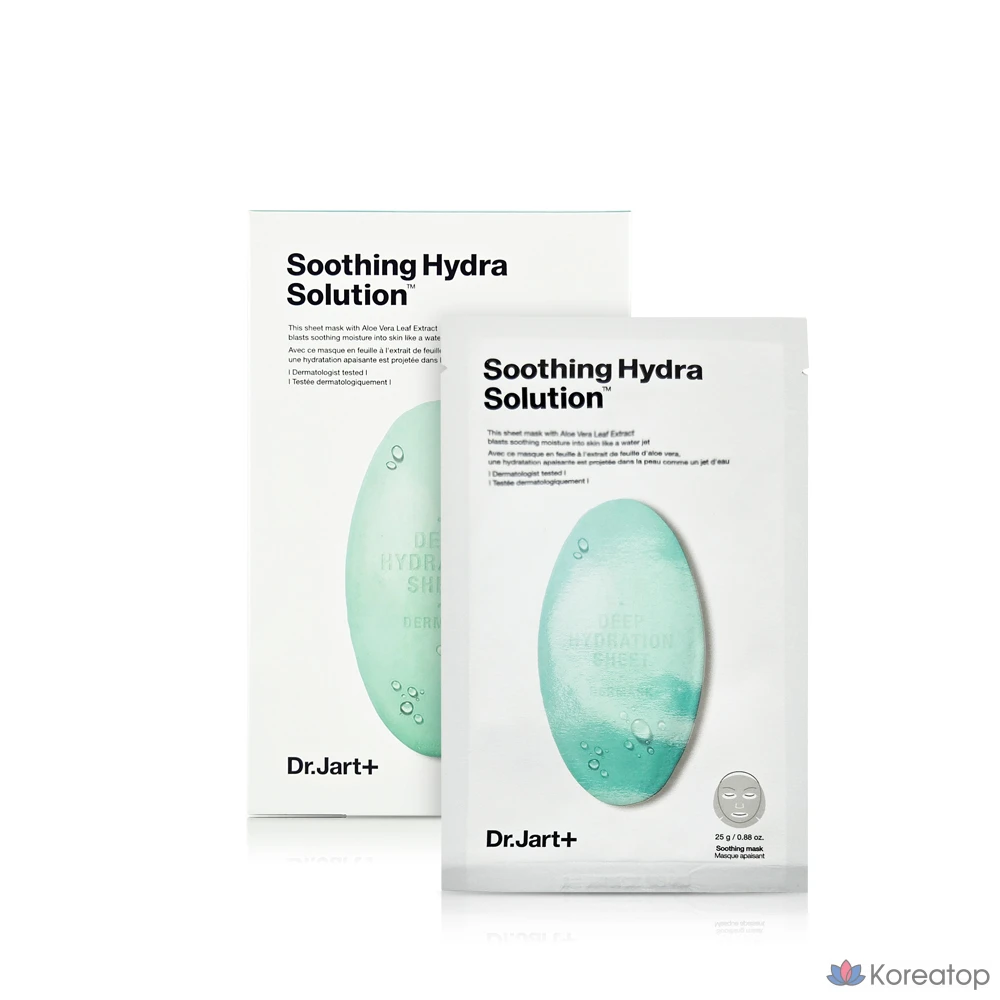 Dr. Jart+ Dermask Water Jet Soothing Hydra Solution, 5 листов, 5 упаковок, 2 упаковки