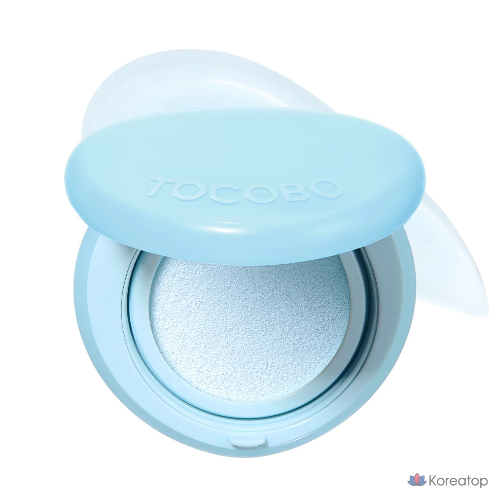 Солнцезащитный крем Tokobo Blur Finish Sun Cushion SPF50+ PA++++, 1 шт., цвет: хлопок, синий.