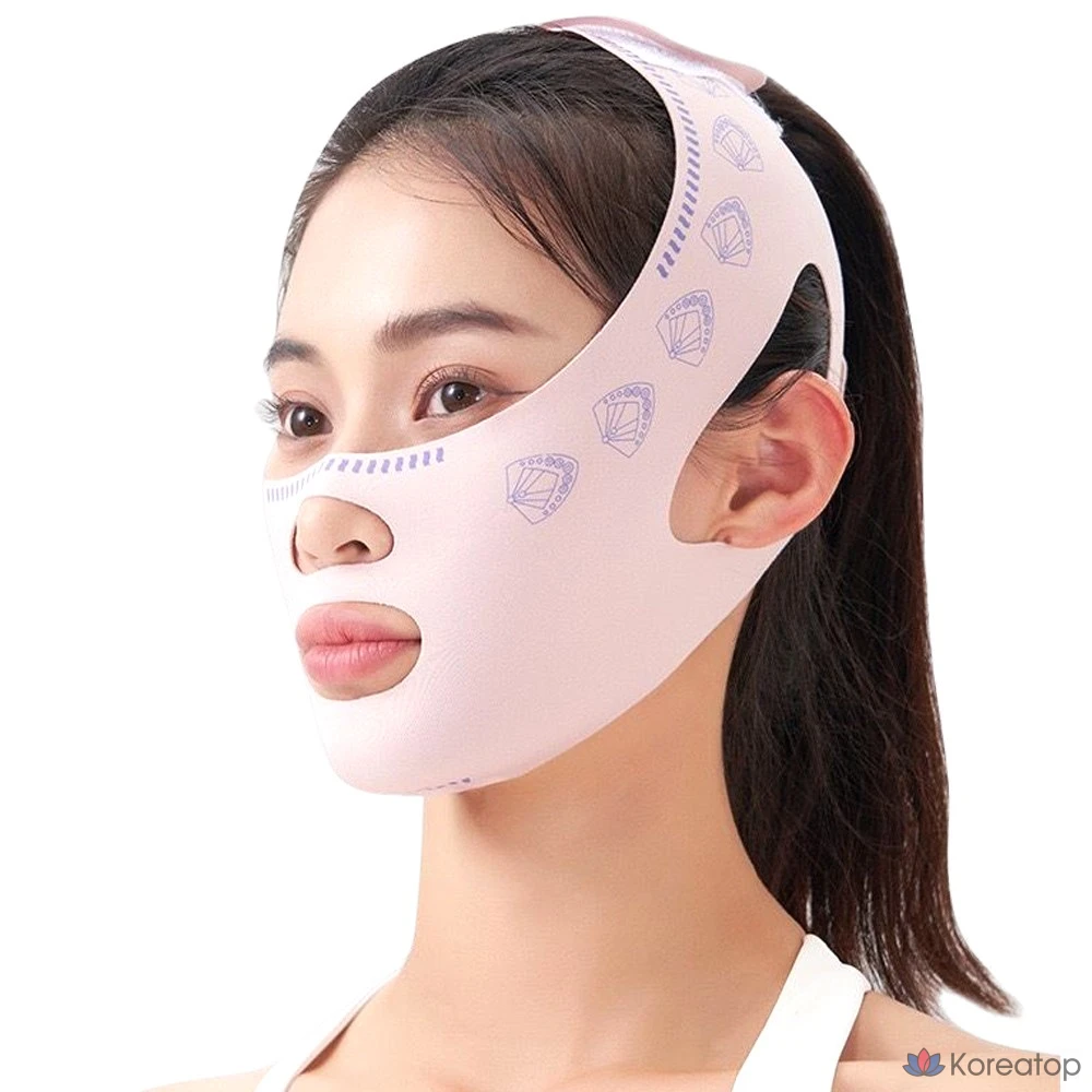 Набор из 34 гидрогелевых масок для подбородка LOLO SKINNY Two-Step Hydrogel Chin V-Line Collagen Mask Pack + Lifting Band, 1 упаковка., фото 3