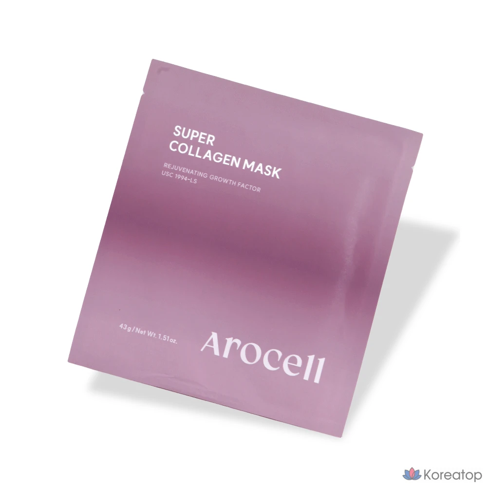 Увлажняющая и лифтинг-маска Arocell Super Collagen Mask, 1 лист, 1 упаковка, 1 шт.