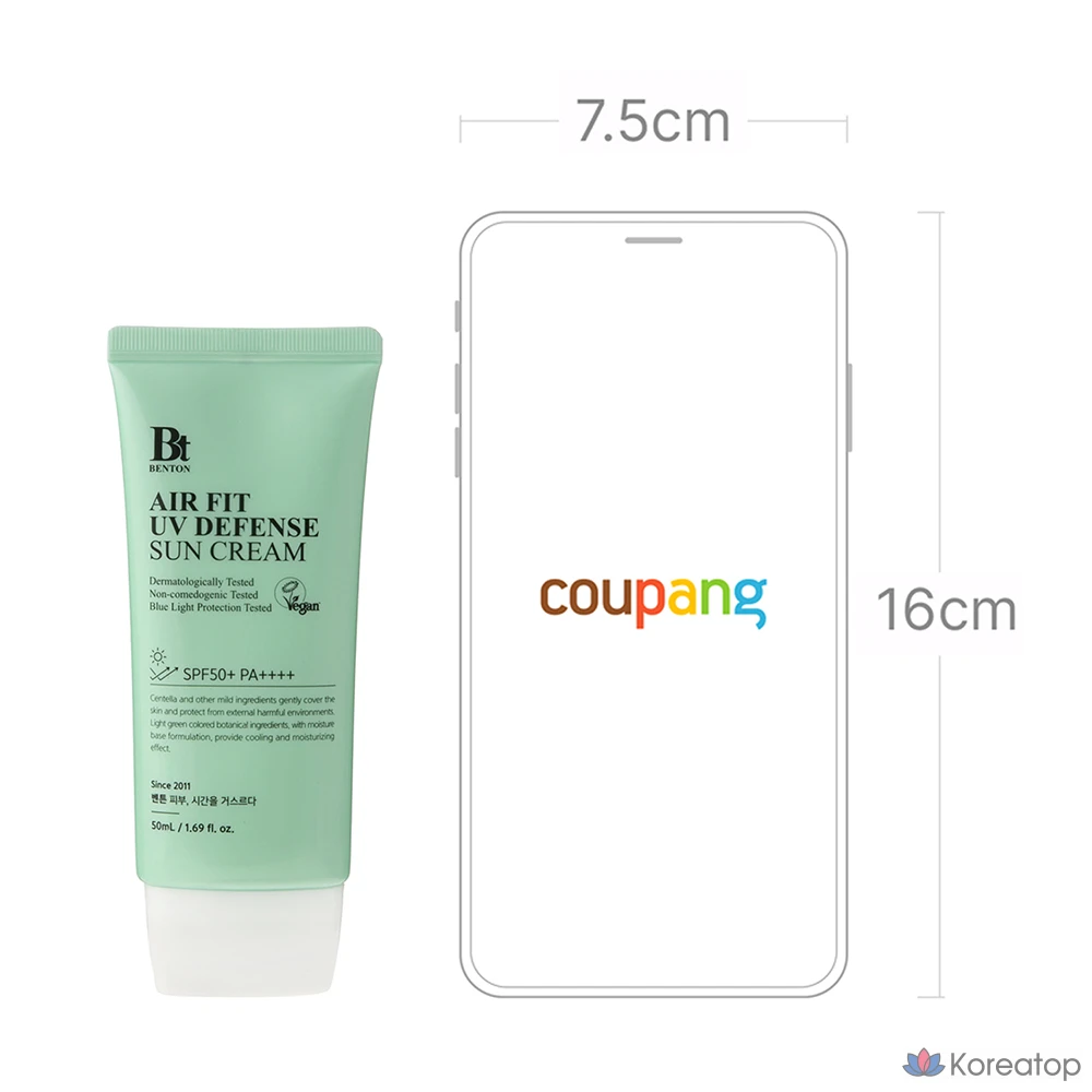 Солнцезащитный крем Benton Airfit UV Defense SPF50+ PA++++, 1 шт., 50 мл