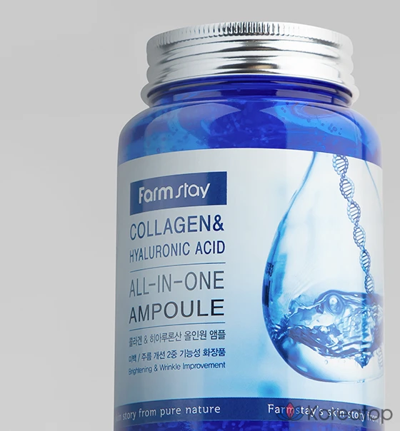 Ампула FarmStay с коллагеном и гиалуроновой кислотой, 250 мл, 1 шт.